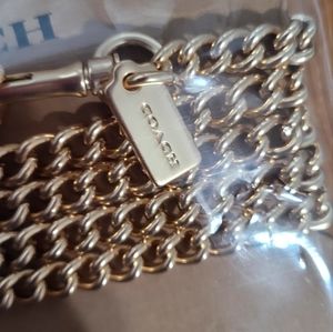 COACH Goldtone metal chain strap 46". Price's Firm!